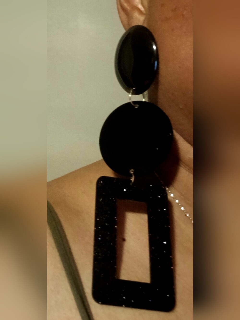 Black Dangle Statement Earrings - Elegant Women’s Jewelry